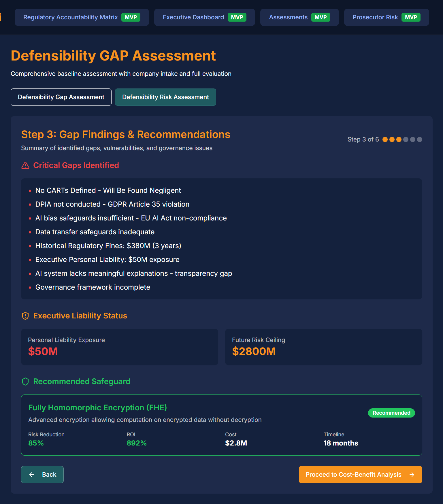 Defensibility Gap Assessment — Gap Findings and Recommendations